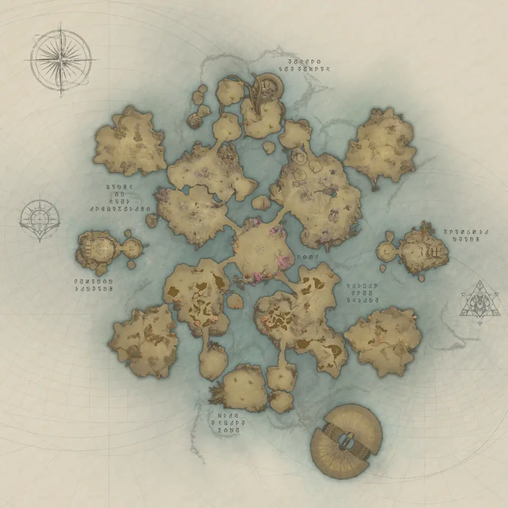 Mapa interativo de Piso Intermediário de Reshanta do Caos